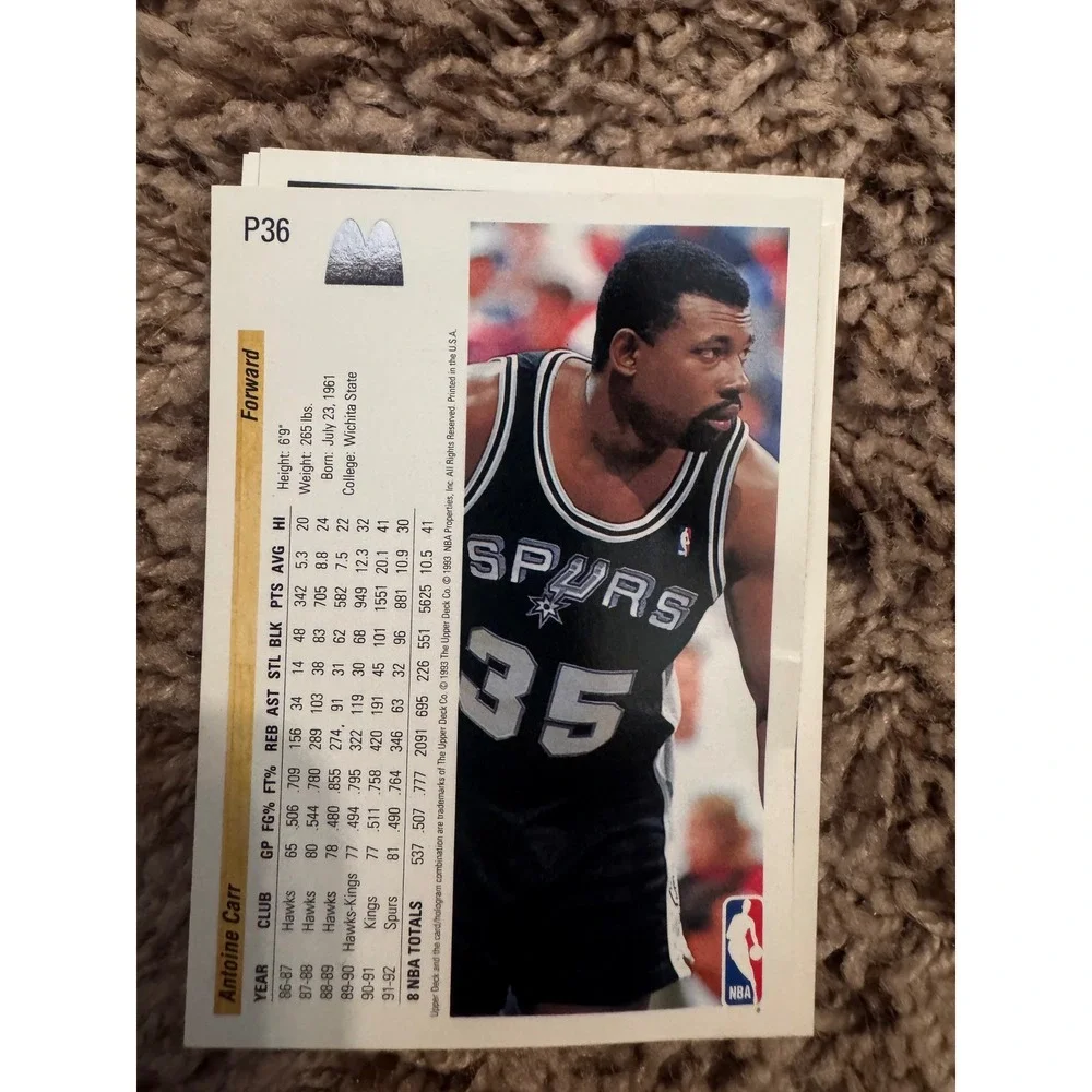 1993 Upper Deck San Antonio Spurs  Lot David Robinson‎ & Antoine Carr – 26 Cards